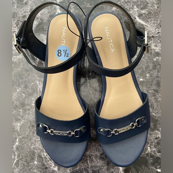 Nautica Navy Blue Sandals 👡 - Picture 3 of 11